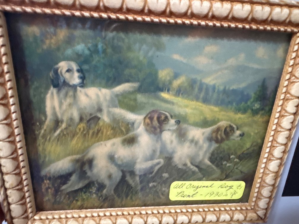 Framed Hunting Dog Prints (2)
