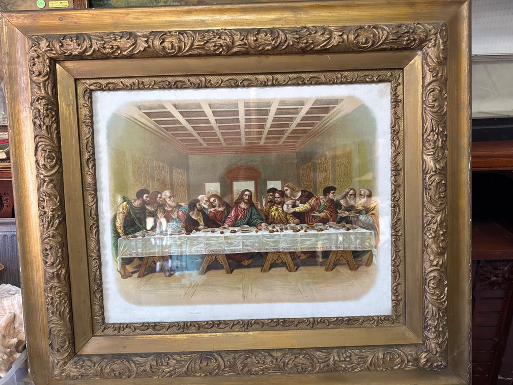 Muller Luchsinger & Co. Framed "The Last Supper" Color Lithograph, 1898