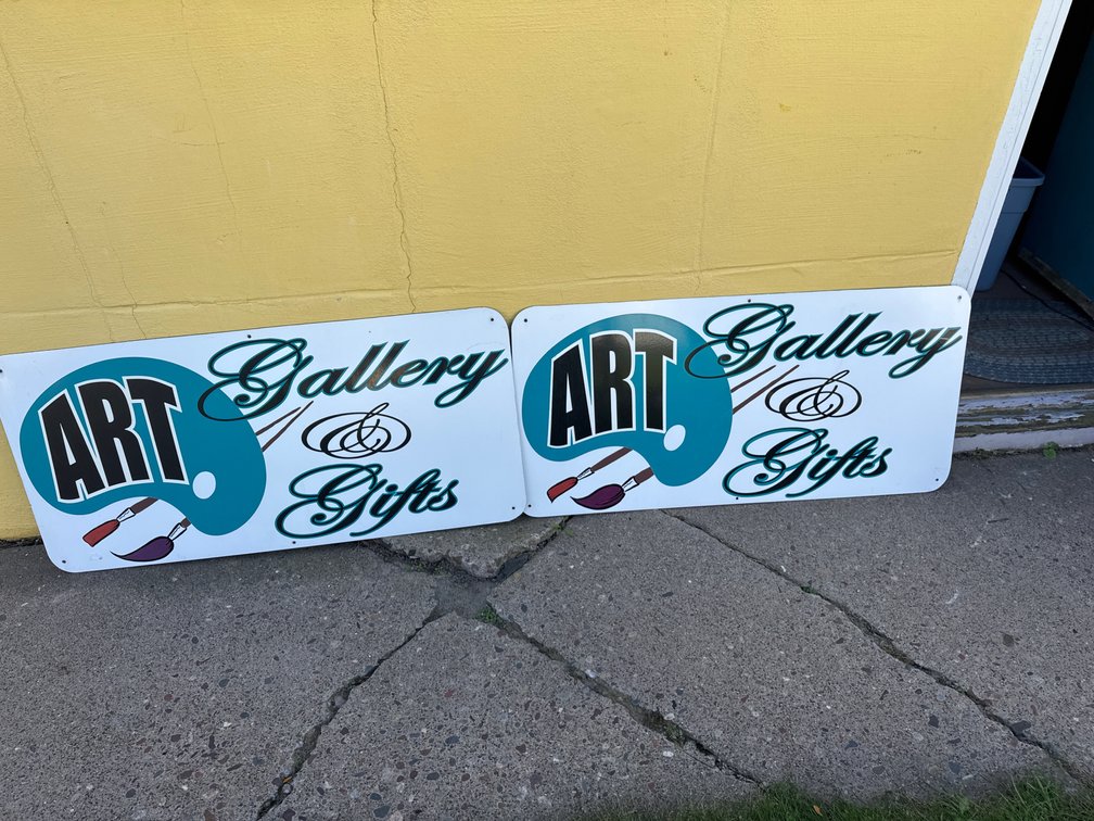 "ART Gallery & Gifts" Aluminum Composite Signs (2)