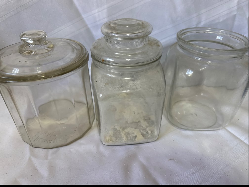 Clear Glass Jars and Canisters (3)