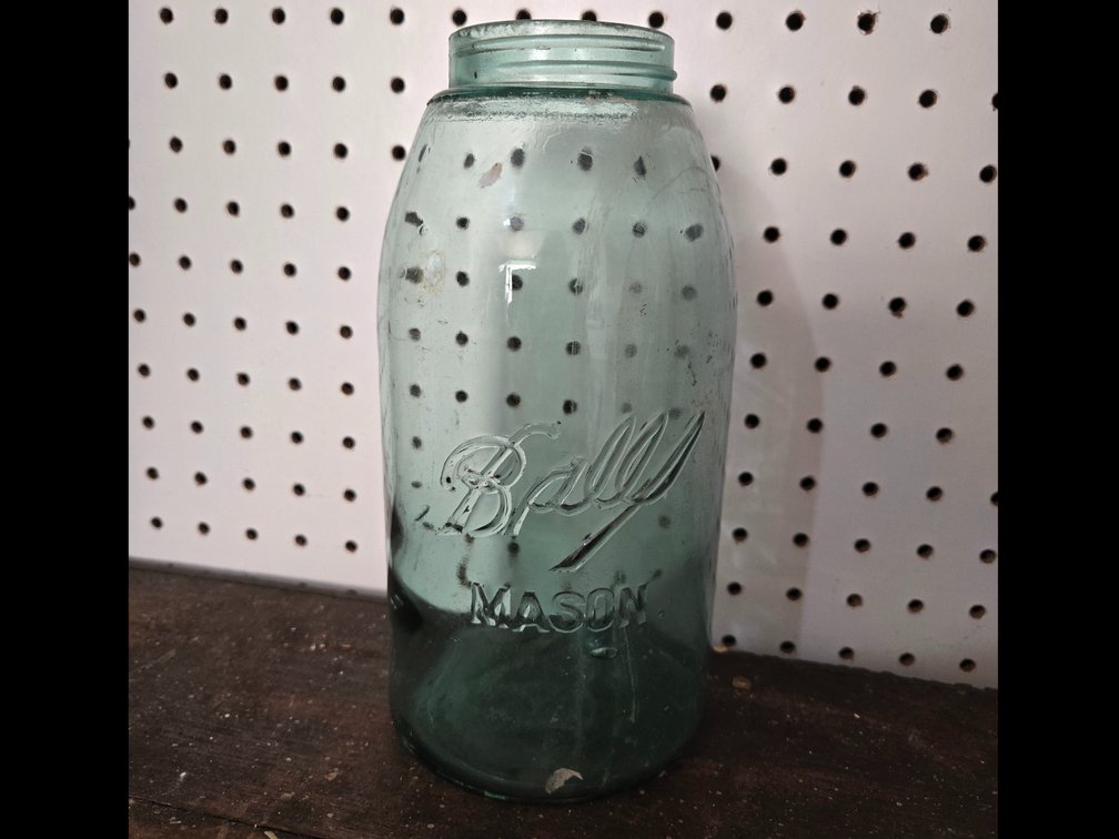 Ball Mason Aqua Glass Canning Jar