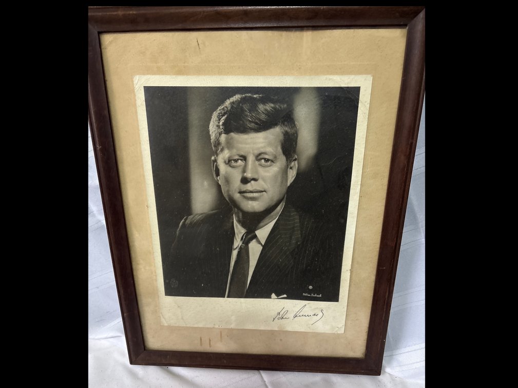 Framed Fabian Bachrach Photographic Portrait of John F. Kennedy