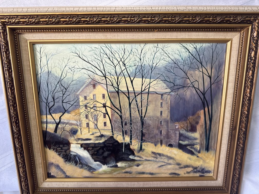 Framed Landscape Oil Painting Signed POOTR. GAMERDINGER