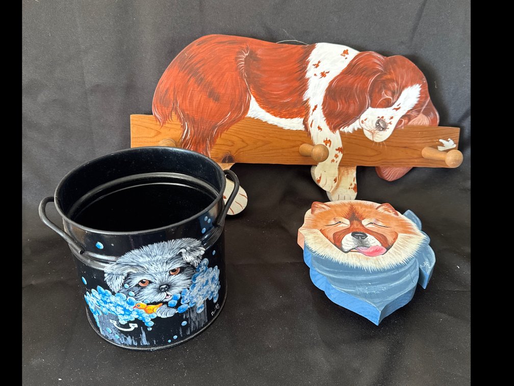 Hand-Painted Dog Decor Collection (3)