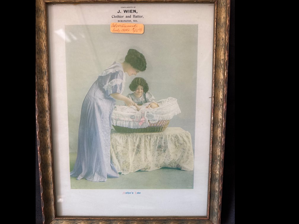 Framed "Mother's Love" J. Wien Advertising Print
