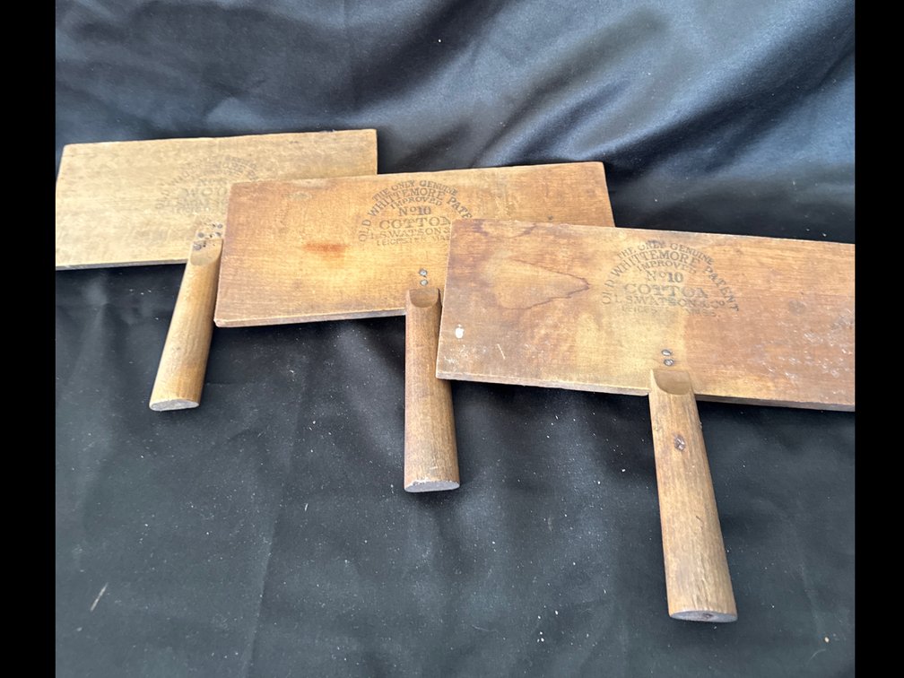 Antique Wooden Cotton and Wool Hand Carders - L. S. Watson & Co. (3)