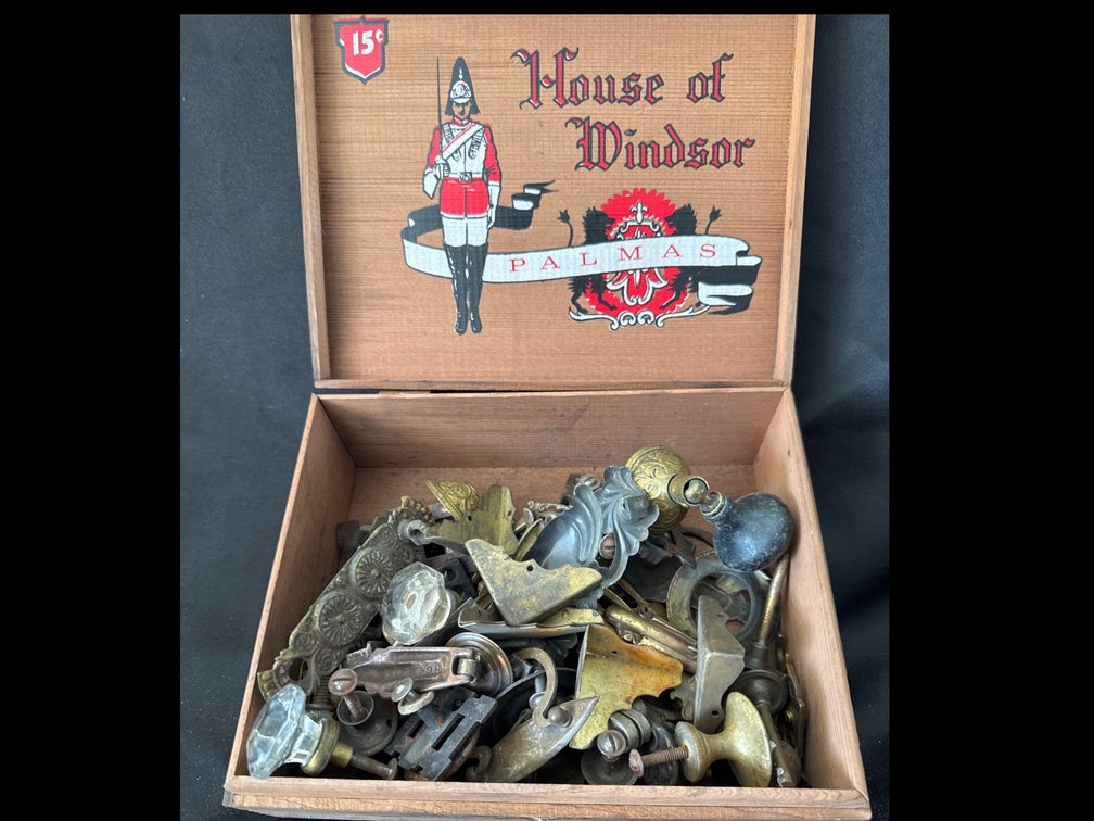 Furniture Hardware Assortment with House of Windsor Wooden Box