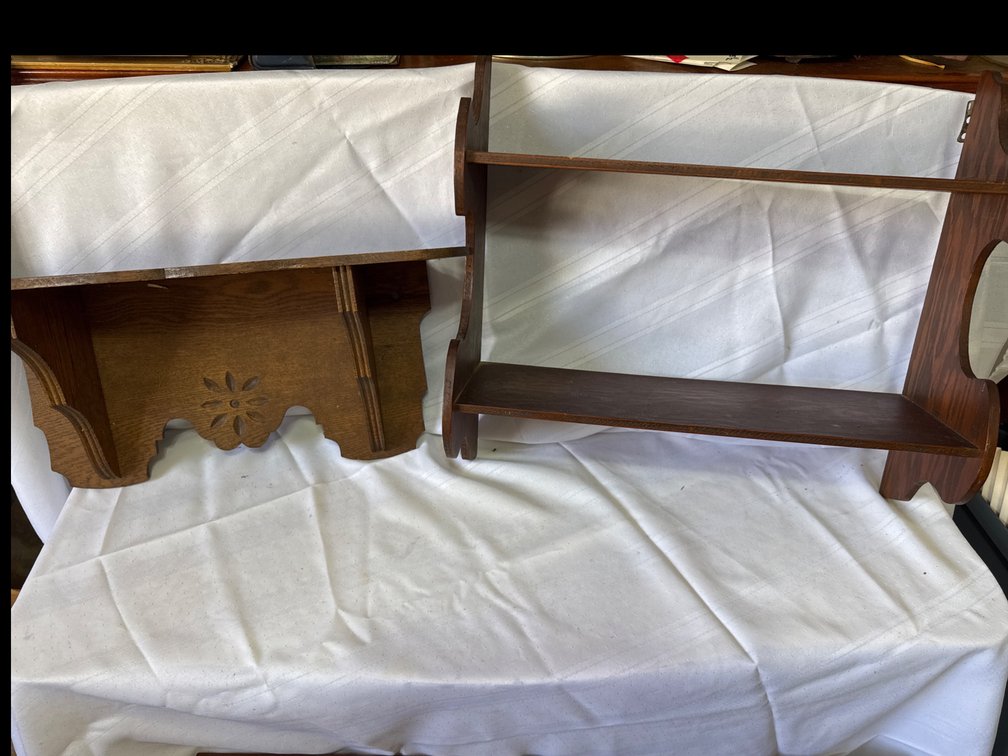 Two Wooden Wall Shelves