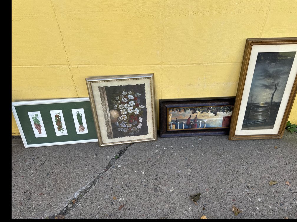 Framed Wall Art (4): Botanical Illustrations, Floral Still Life, and Landscapes