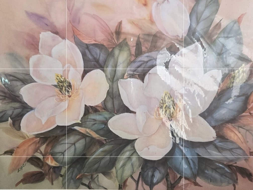 Arthur A. Kaplan Co., Inc. Lily Y. Chang "Magnolias I" Matted Lithograph Art Print