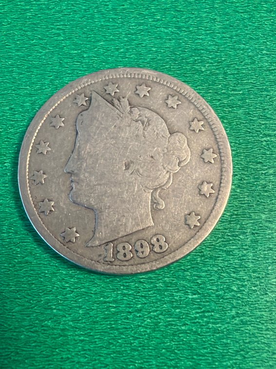 1898 Liberty Head V Nickel Coin