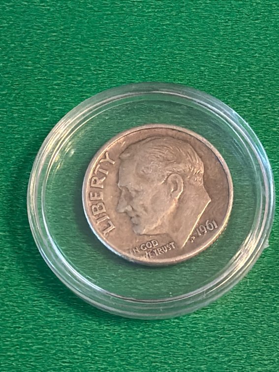 1961 Roosevelt Dime in Protective Case