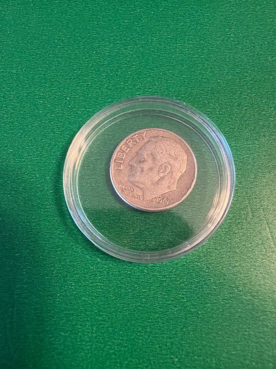 1960 Roosevelt Dime in Protective Case