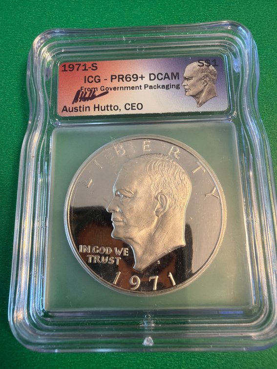 1971-S Eisenhower Dollar ICG PR69+ DCAM