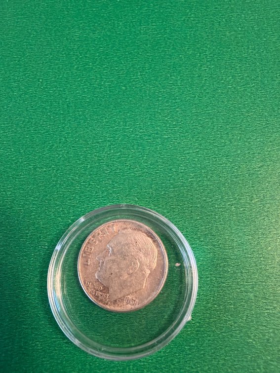United States 10-Cent Coin in Protective Case