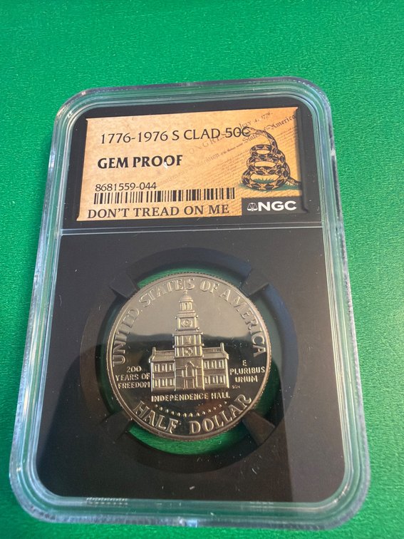 1776-1976 S Clad Half Dollar Gem Proof by NGC