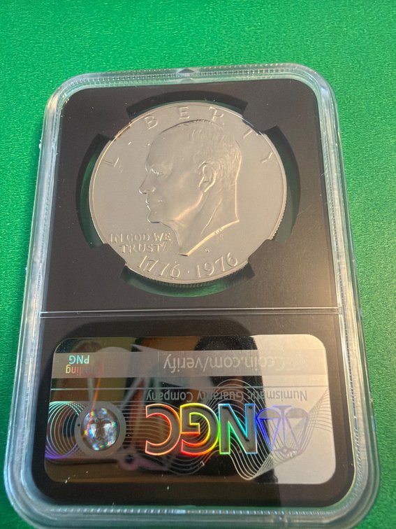 1776-1976 Eisenhower Dollar Type 2 Gem Proof Coin (NGC Slabbed)