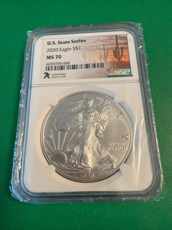 2020 American Silver Eagle MS 70 by NGC