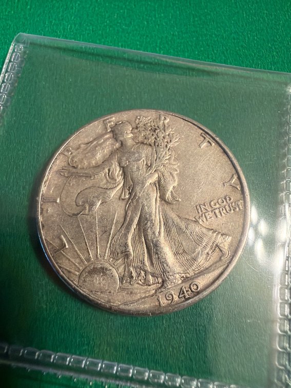1940 Walking Liberty Half Dollar Coin in Protective Case