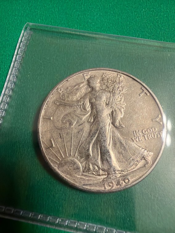 1940 Walking Liberty Half Dollar in Protective Sleeve