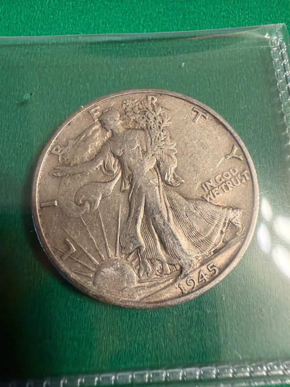 1945 Walking Liberty Half Dollar Coin