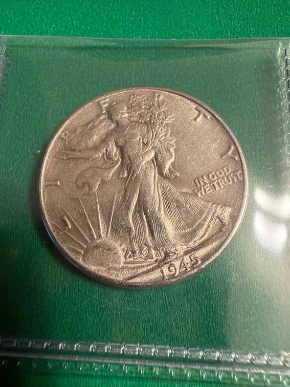 1945 Walking Liberty Half Dollar Coin