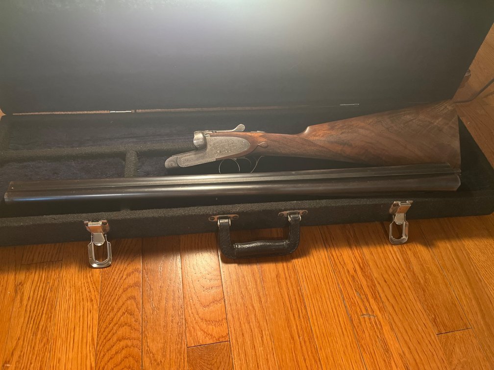 Lebeau Coraulley Engraved Double-Barrel Shotgun With Case