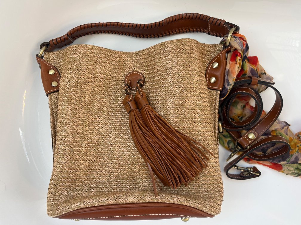 Patricia Nash Bag with Leather and Woven Construction