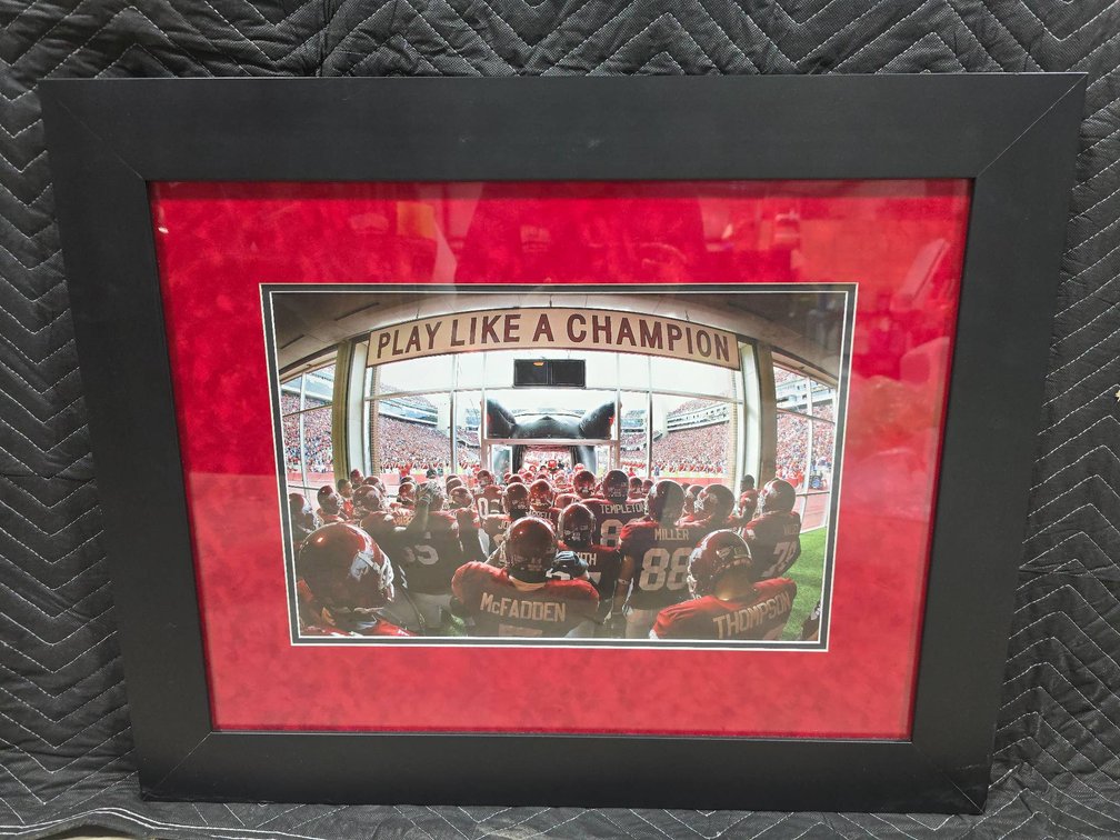 Framed Photograph Featuring ‘Play Like A Champion’ Tunnel Scene