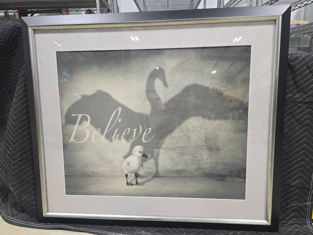Framed Wall Art Titled “Believe” With Custom Frame by Art.com