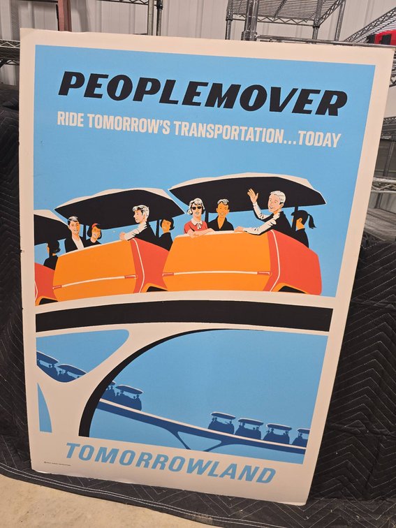 PeopleMover Tomorrowland Poster Featuring Walt Disney Productions Credit