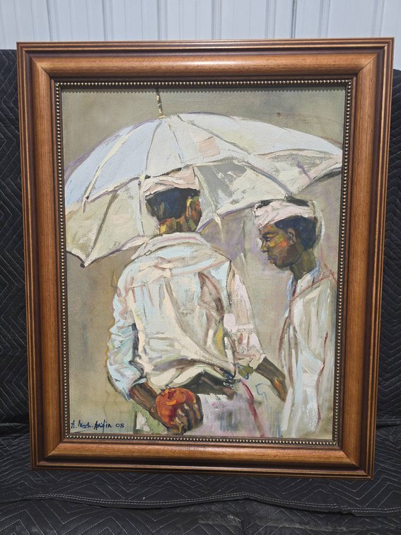 Framed Canvas Painting Signed A. Mack, 2008