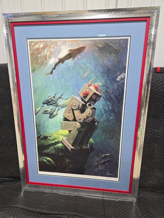 Robot and Aquatic Scene Limited Edition Print by Joyner