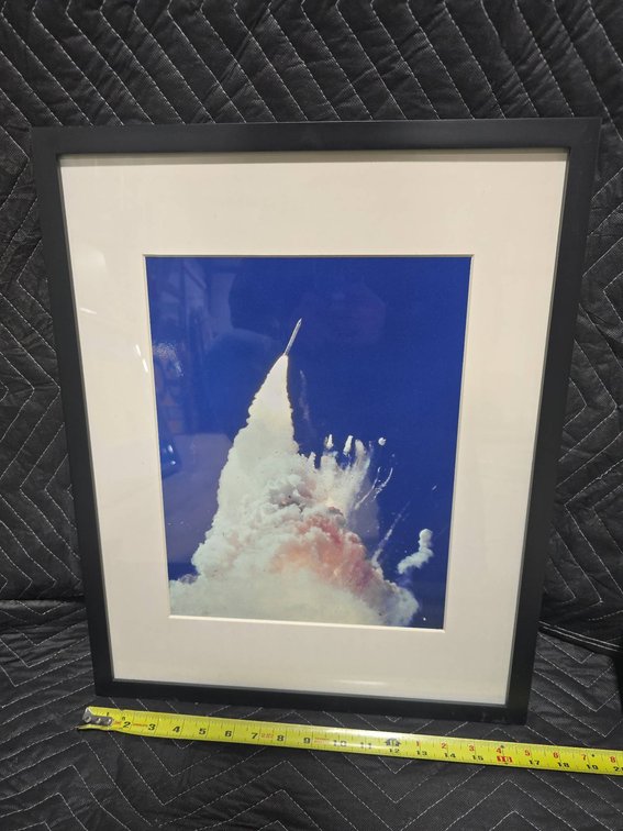 Framed Print Depicting Abstract Cloud-Like Form