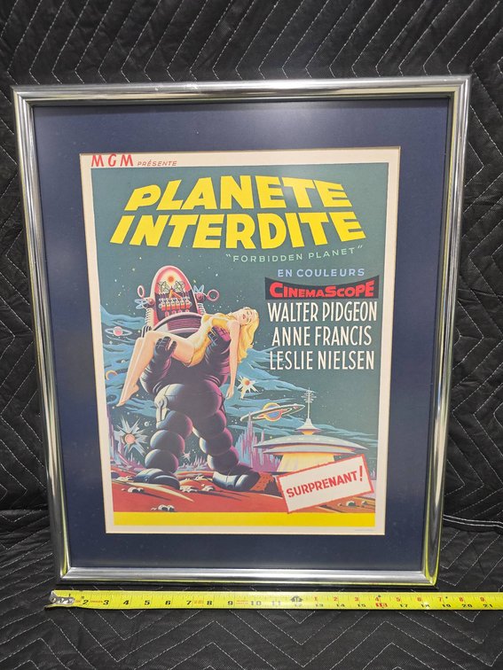 Planete Interdite Poster, Printed in Belgium, Framed
