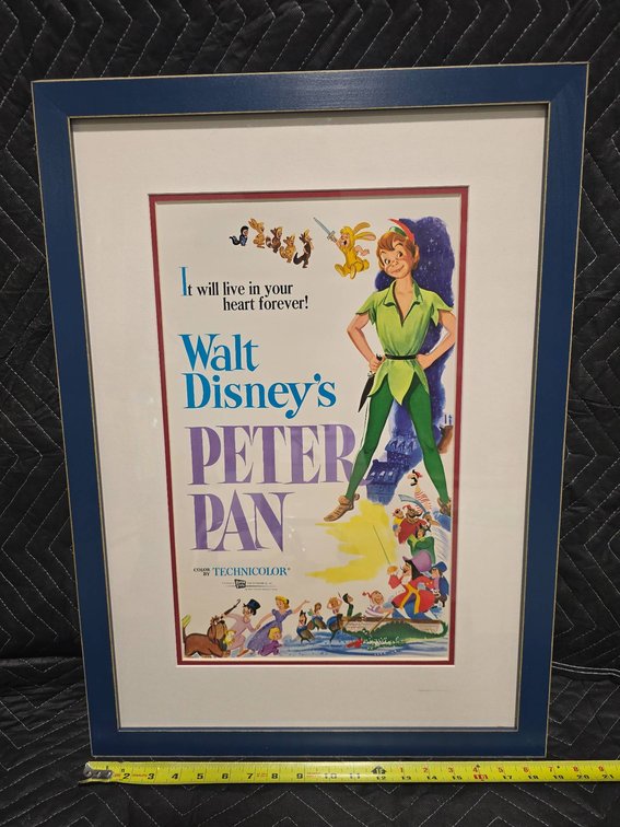 Framed Poster of Walt Disney’s Peter Pan with Technicolor Credit