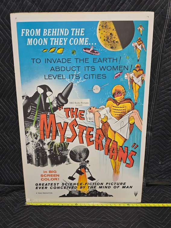 1959 ‘The Mysterians’ Movie Poster, RKO Radio Pictures Litho