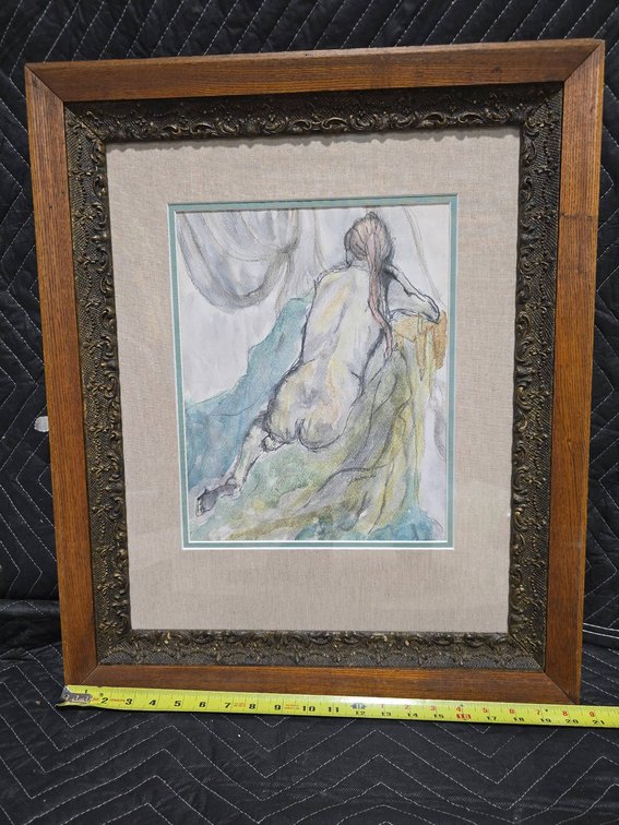 Framed Artwork Signed by Unknown Artist in Custom Frame