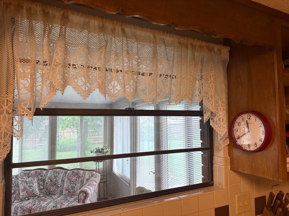 Lace Curtain, Approximately 46 Inches Wide