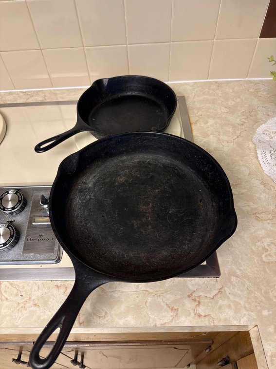 Two Cast Iron Skillets, Wagner Ware, Includes Sidney 1057