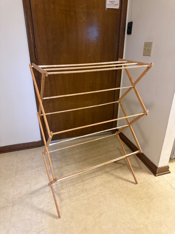 Folding Wooden Clothes Drying Rack