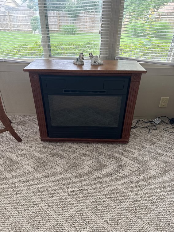 Heat Surge Model WG Electric Fireplace with Wooden Cabinet