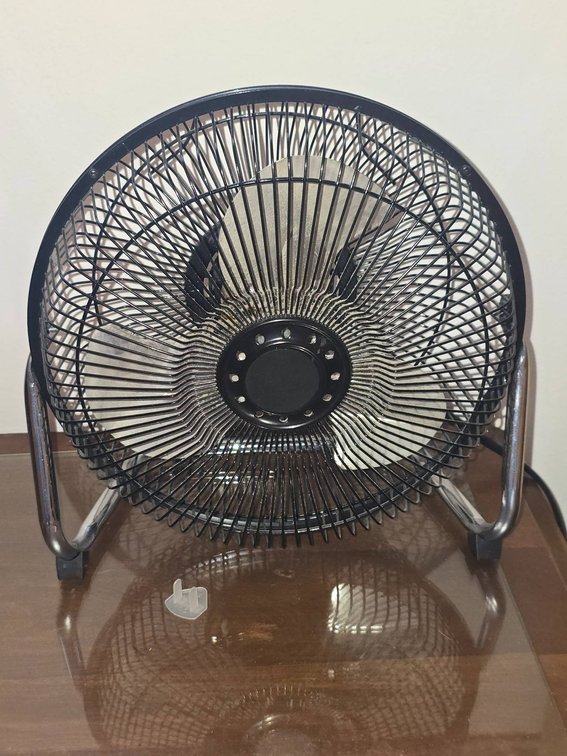 Metal Desk Fan with Wire Guard and Stand