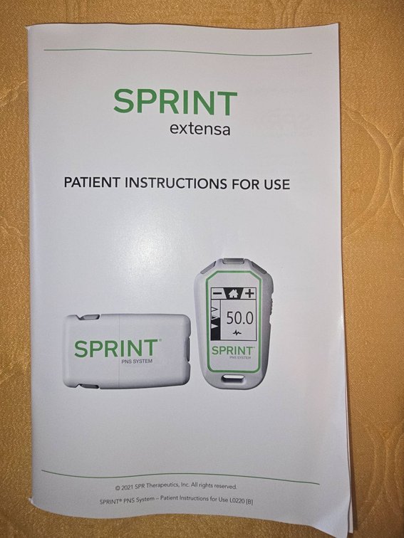 Sprint Extensa Patient Instructions and Accessories Kit