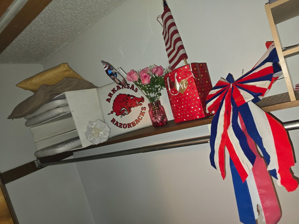 Contents of Closet Including Decorations and Cushions