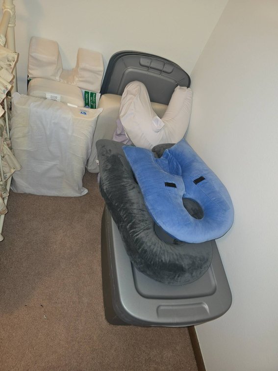 Comfort and Support Pillows with Storage Bins