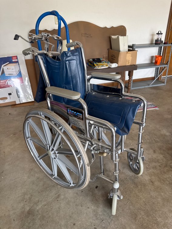 Drive Chrome Sport Wheelchair with Blue Upholstery