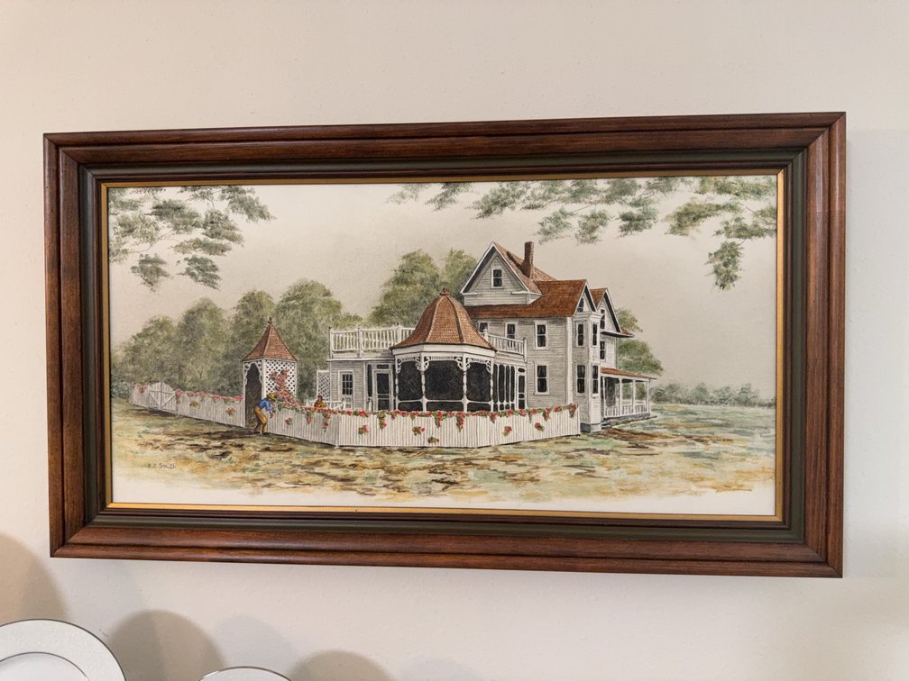 Framed 18" x 34" Canvas Artwork by B.J. Smith