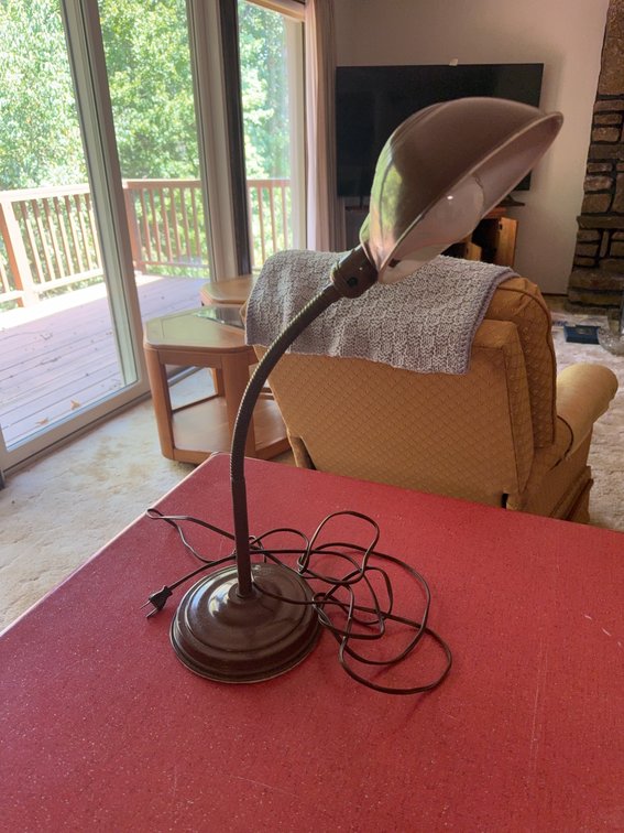 Adjustable Gooseneck Desk Lamp with Metal Shade