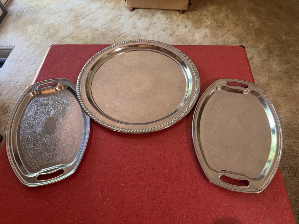Shelton Ware NYC Set of 3 Silver Plates, 16" & 14"